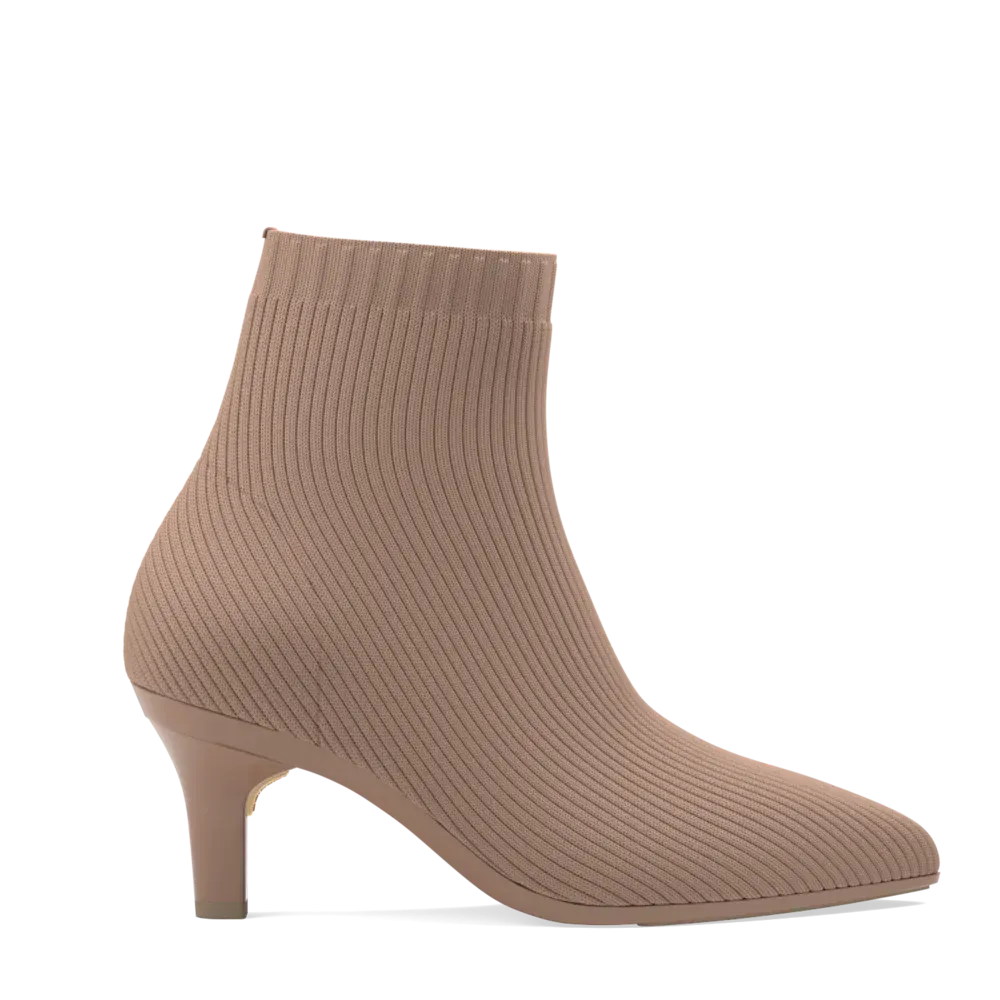 The Bootie - Latte Knit   Stiletto Heel Kit 3 Latte