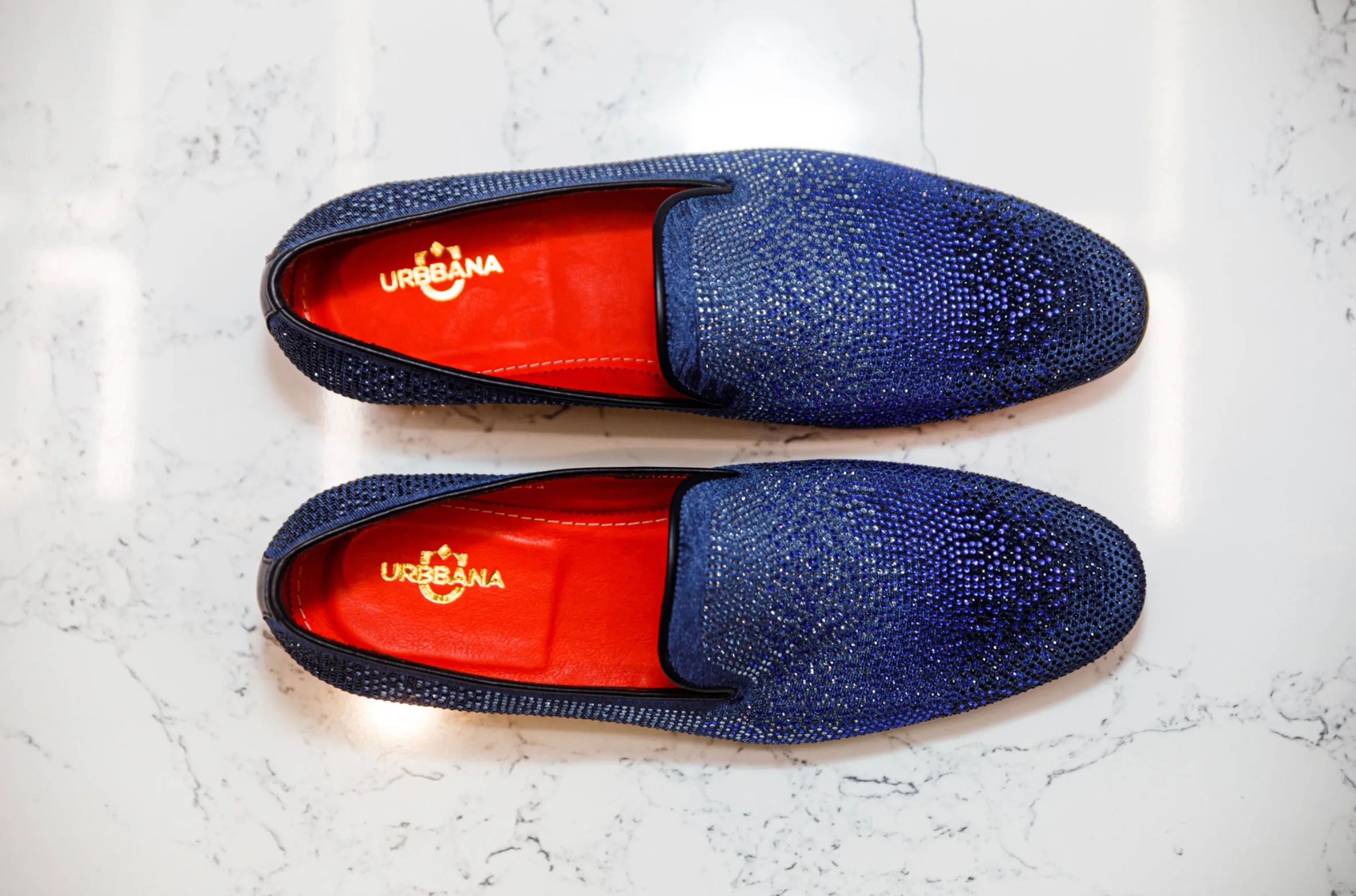 The Mandana Diamond Loafers - Blue