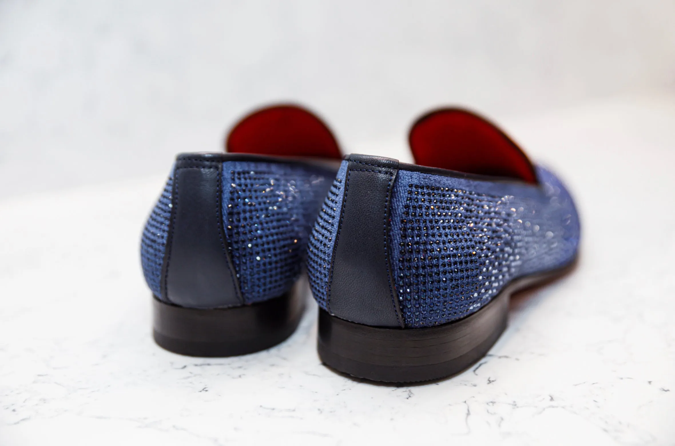 The Mandana Diamond Loafers - Blue