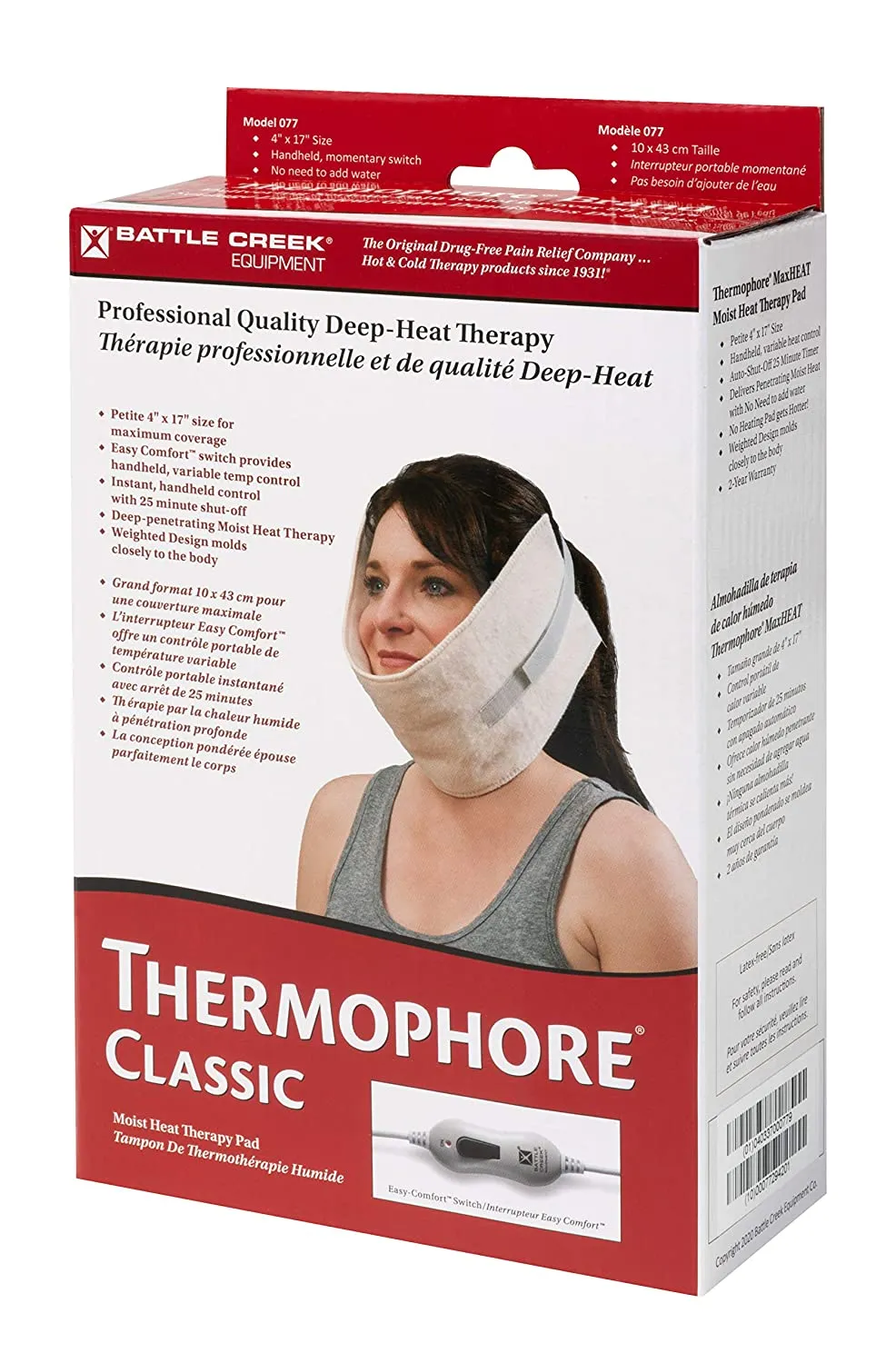 Thermophore Moist Heat Pad Neck (Model 077/277) 4"x17"