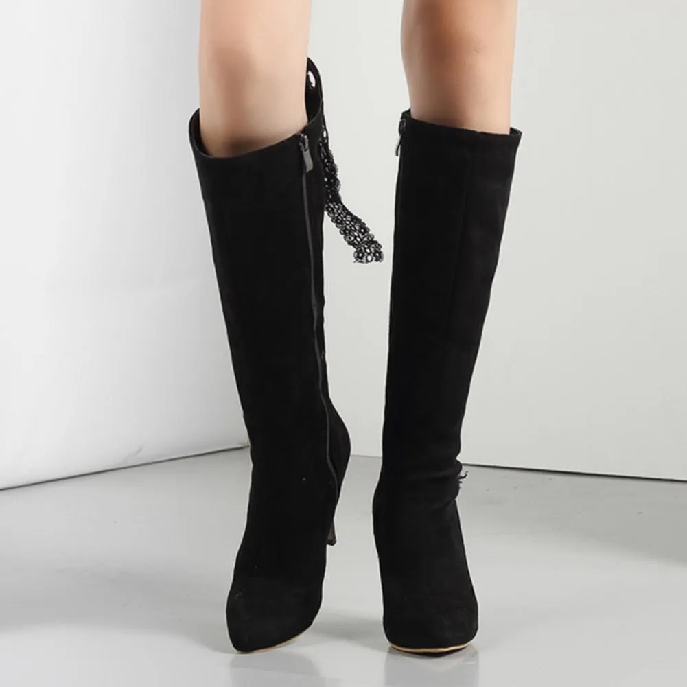 Thin High Heels Knot knee-high  Party Boot