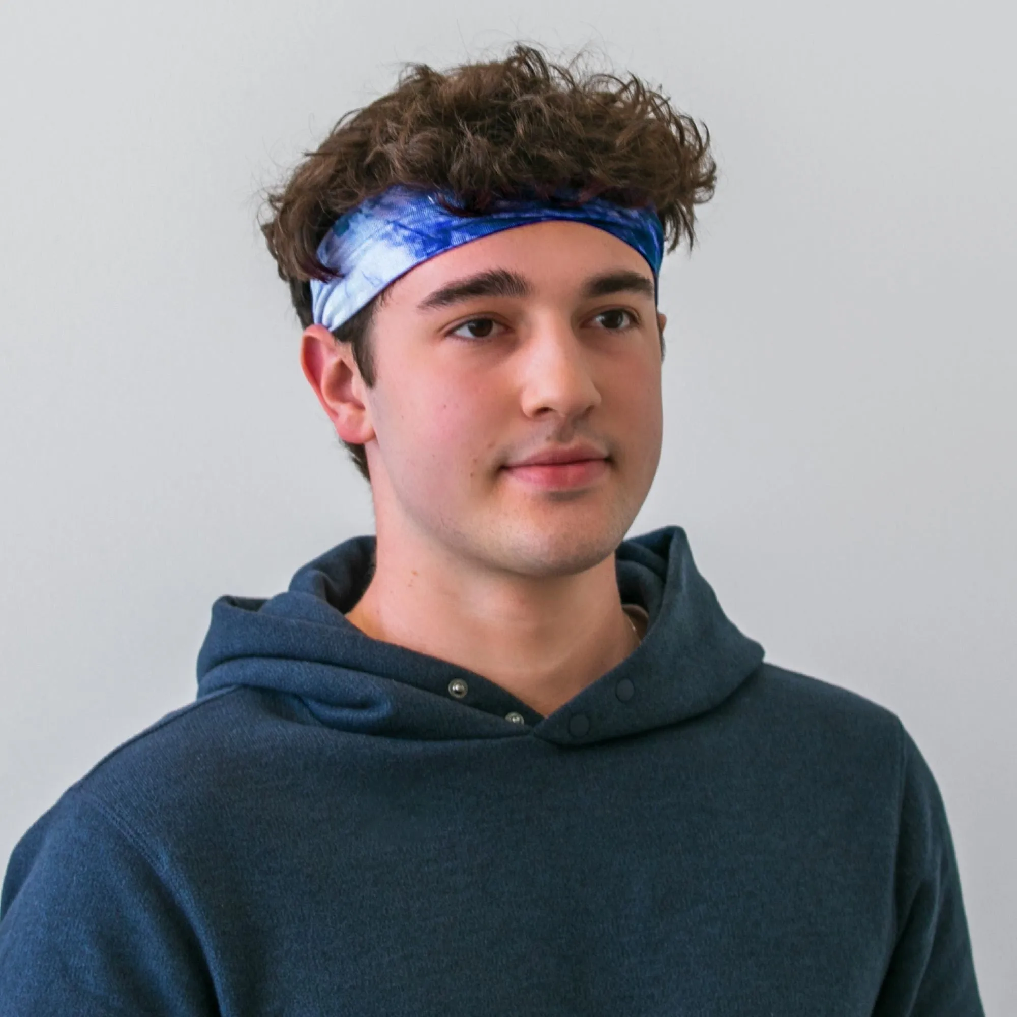 Tie-Dye Blue Cotton Headband