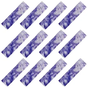 Tie-Dye Purple Cotton Headbands - 12 Pack