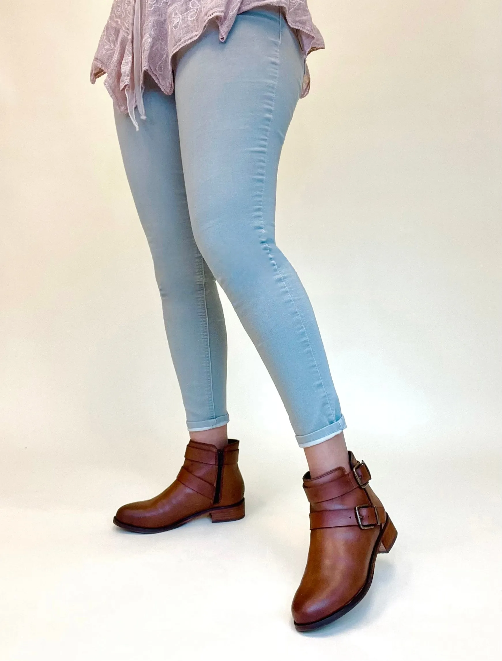 Tillie Tan Stacked Bootie