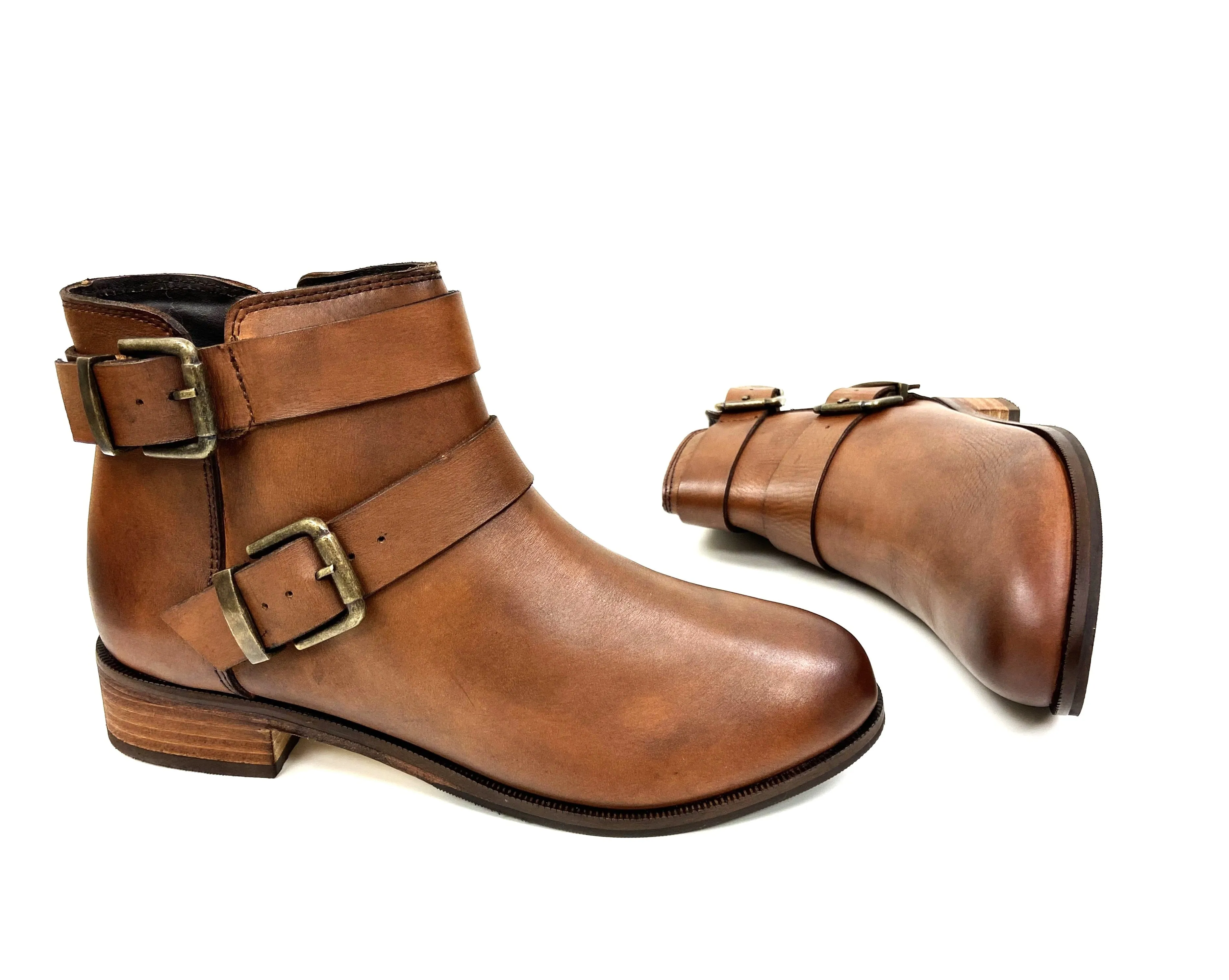 Tillie Tan Stacked Bootie