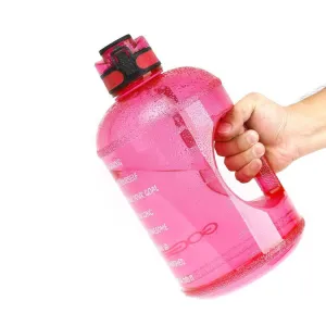 TT-T585 1 Gallon / 3.78L Sports Kettle Large Capacity Gradient Color Plastic Space Bottle, Colour: Pink