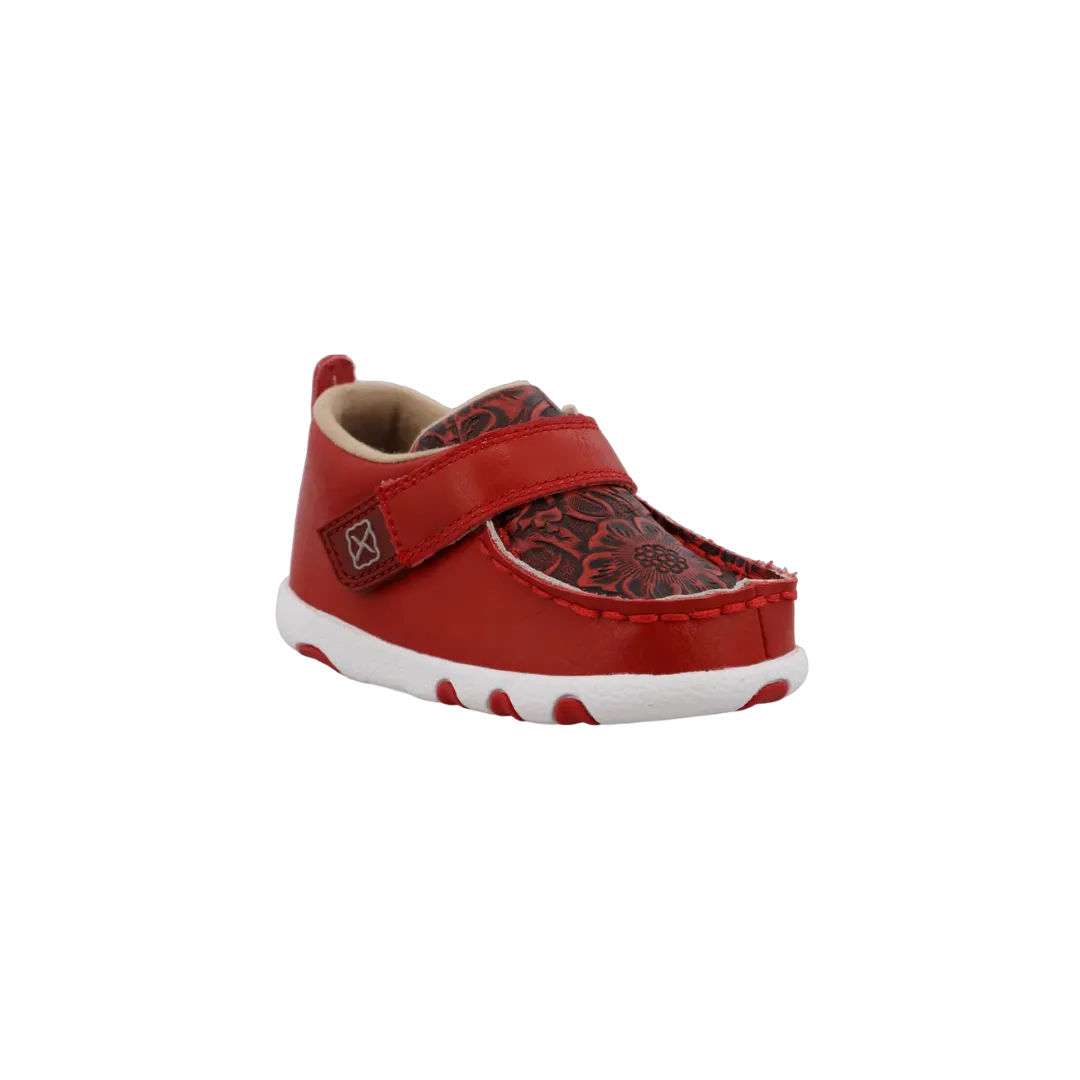 Twisted X kid's Driving Moc Cherry Red Shoe