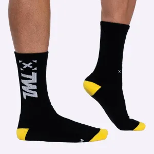 TWL - EVERYDAY CORE SOCKS - BLACK/YELLOW