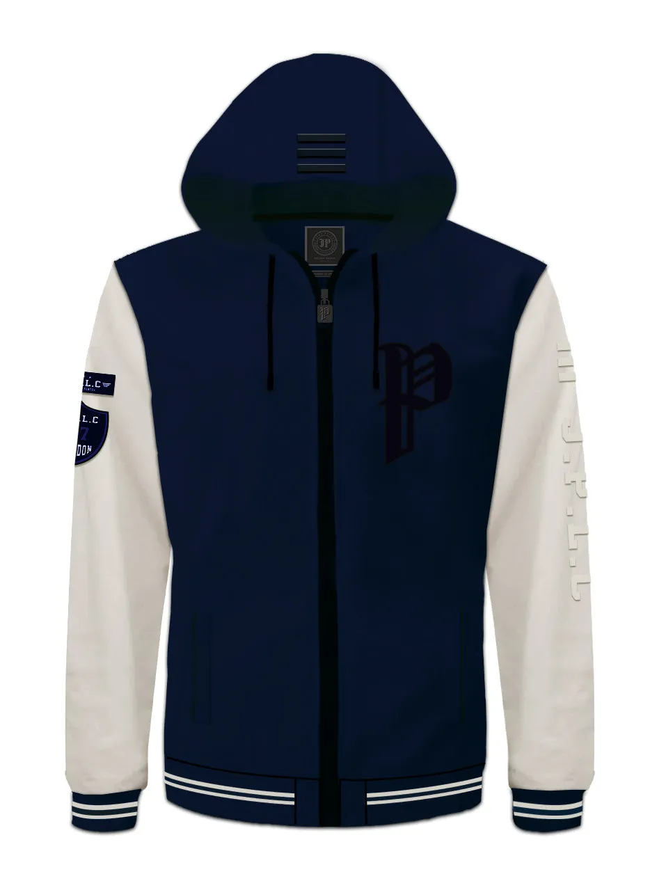 Velvet Lining Zip Sports Jacket (Removable Hoodie)