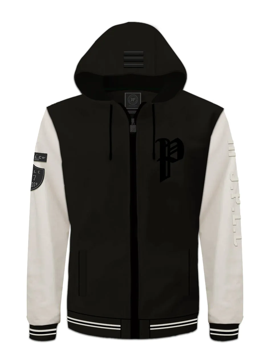 Velvet Lining Zip Sports Jacket (Removable Hoodie)