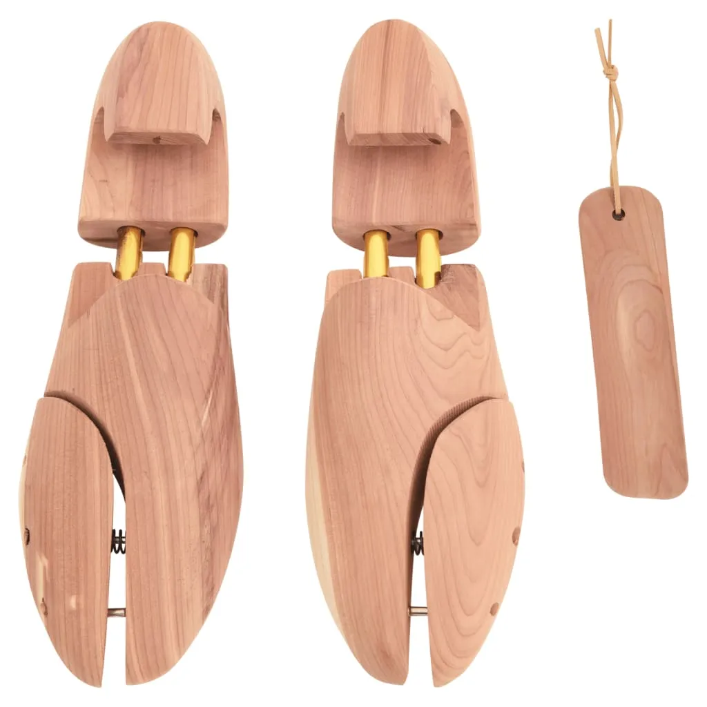 vidaXL Shoe Stretcher with Shoe Horn EU 36-37 Solid Wood Cedar