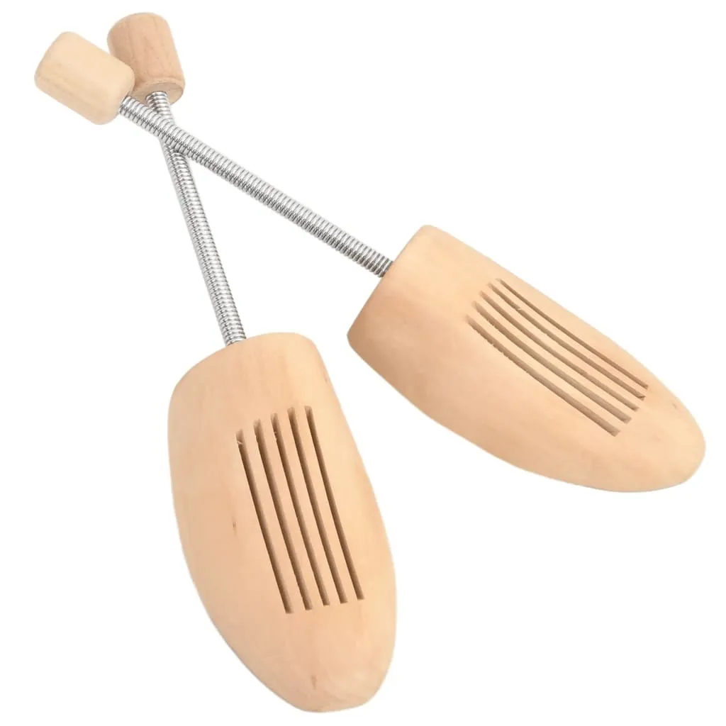 vidaXL Shoe Trees 2 Pairs EU 43-46 Solid Wood Lotus