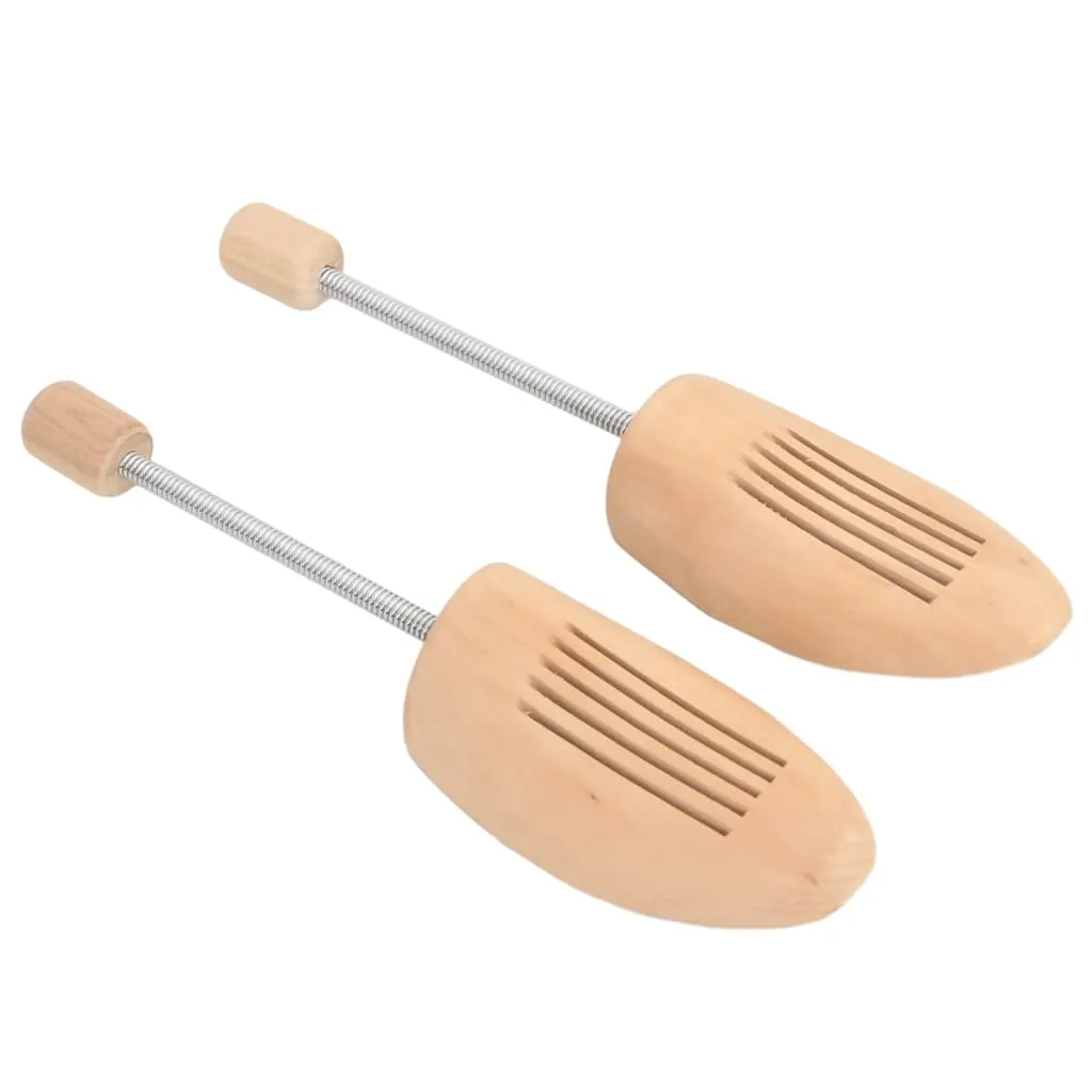 vidaXL Shoe Trees 2 Pairs EU 43-46 Solid Wood Lotus