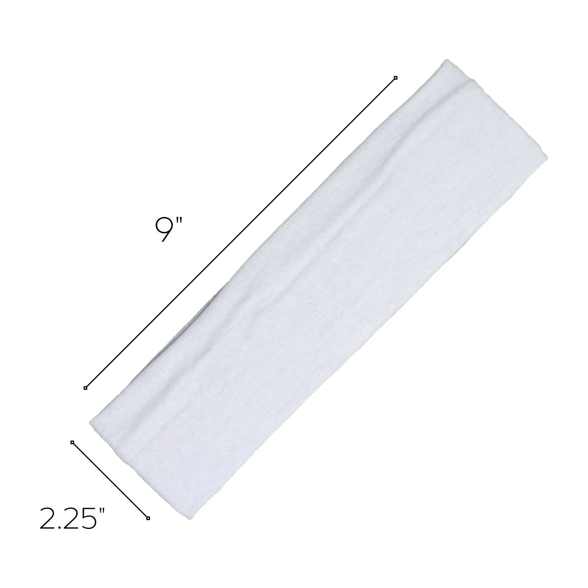 White Cotton Headbands - 12 Pack