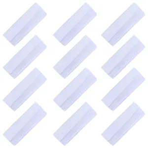 White Wide Headbands - 12 Pack