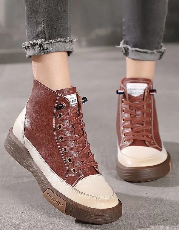 Winter Leather Plush Comfy Casual Sneakers