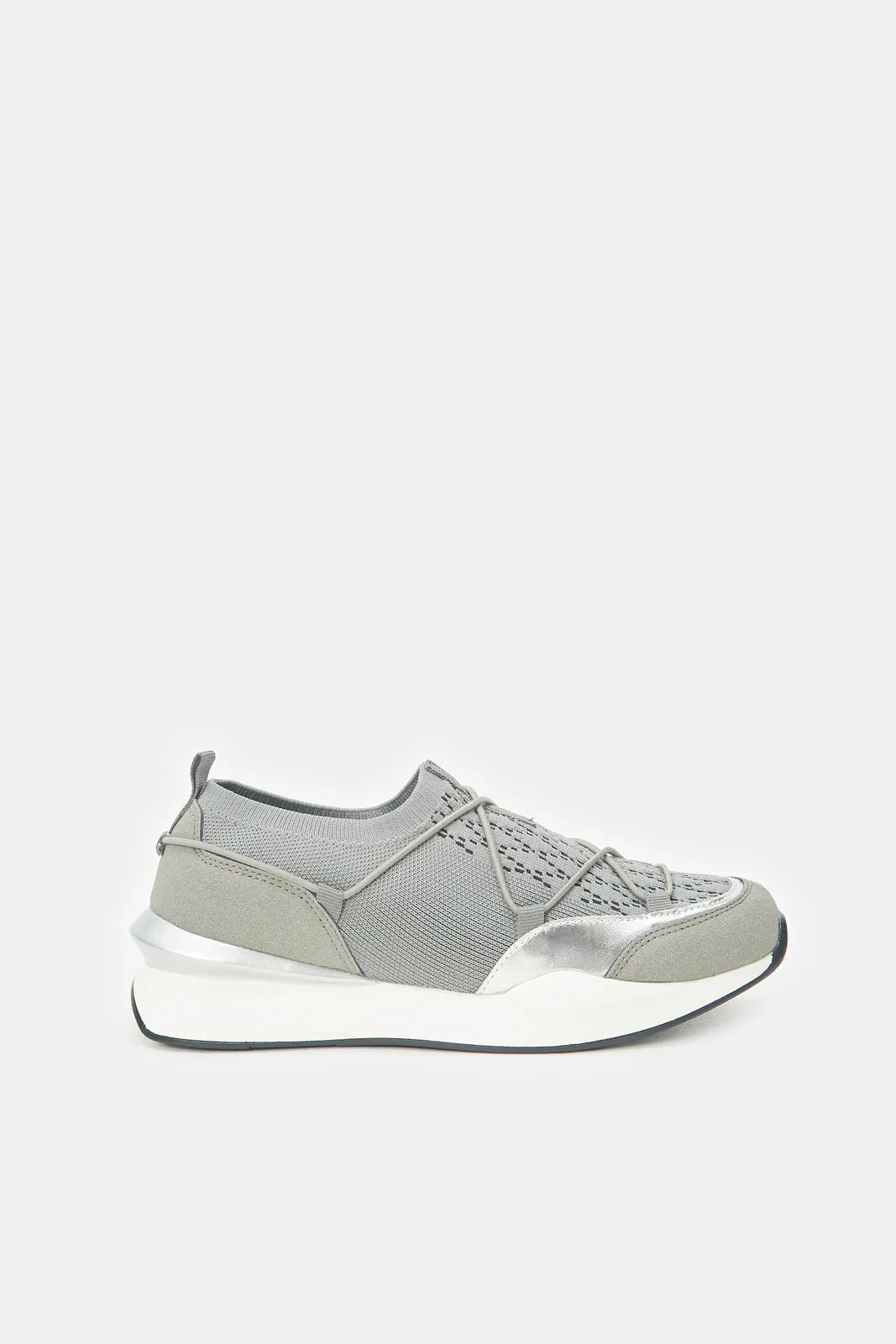 Women Grey Slip On Sneakers