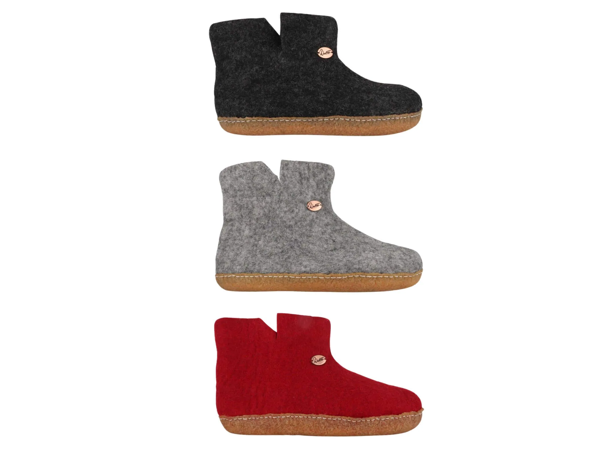 WoolFit Yeti | Felt Slipper Boots with Footbed & Rubber Sole