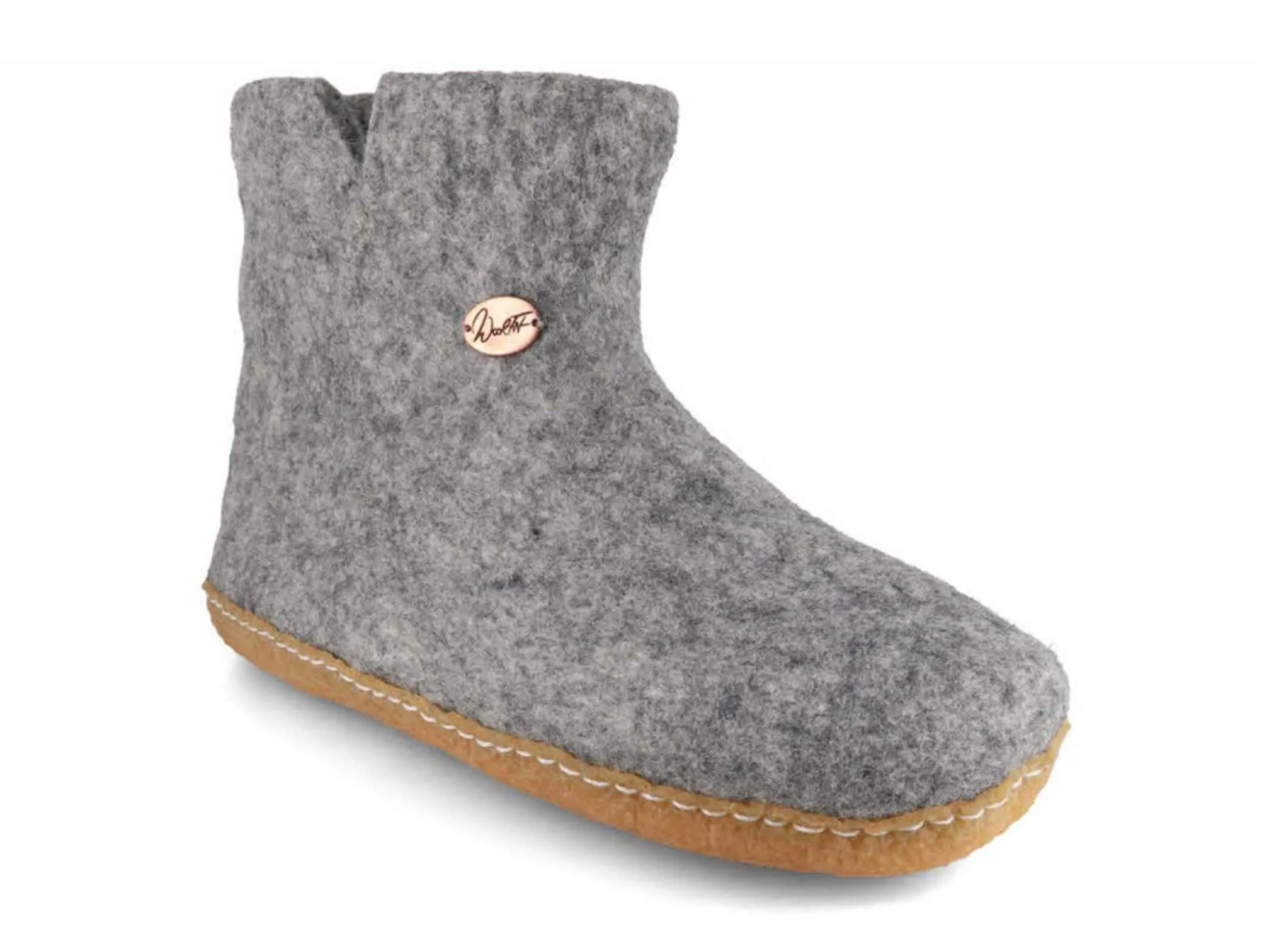 WoolFit Yeti | Felt Slipper Boots with Footbed & Rubber Sole