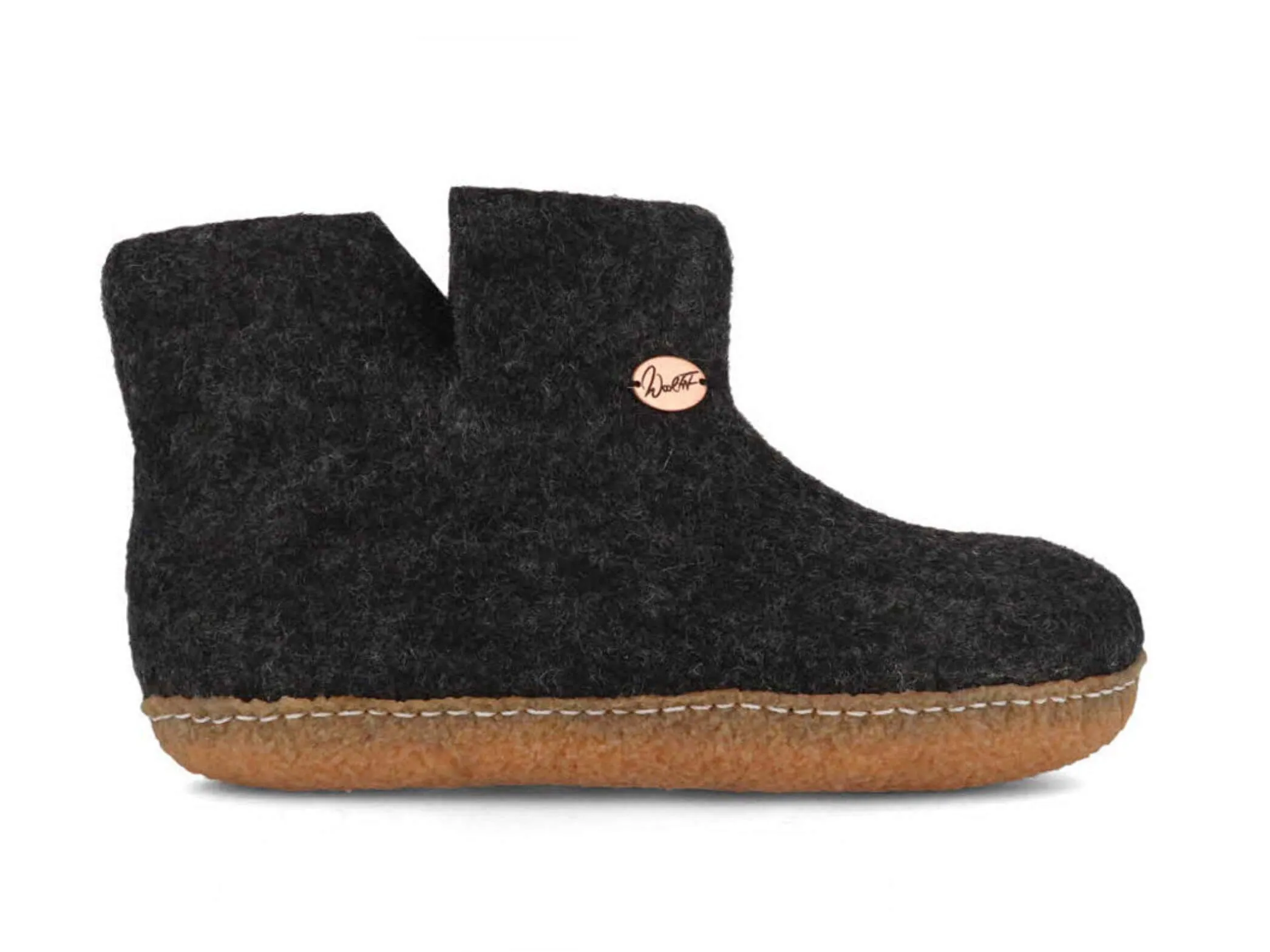 WoolFit Yeti | Felt Slipper Boots with Footbed & Rubber Sole